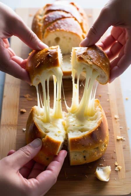 Gooey Garlic Cheese Bread