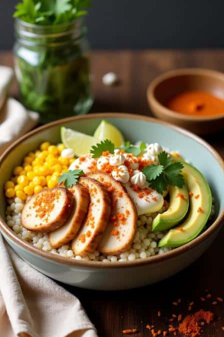 Street Corn Chicken Rice Bowl