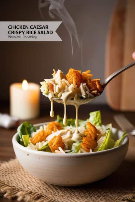 Chicken Caesar Crispy Rice Salad: A Crunchy, Creamy Twist You’ll Crave