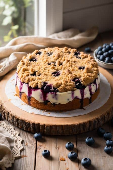 Sherry’s Blueberry Cream Cheese Crumb Cake
