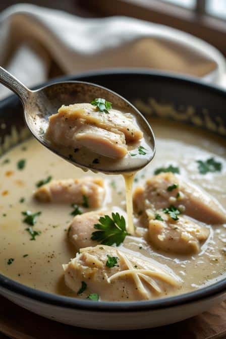 Crockpot Creamy Garlic Parmesan Chicken