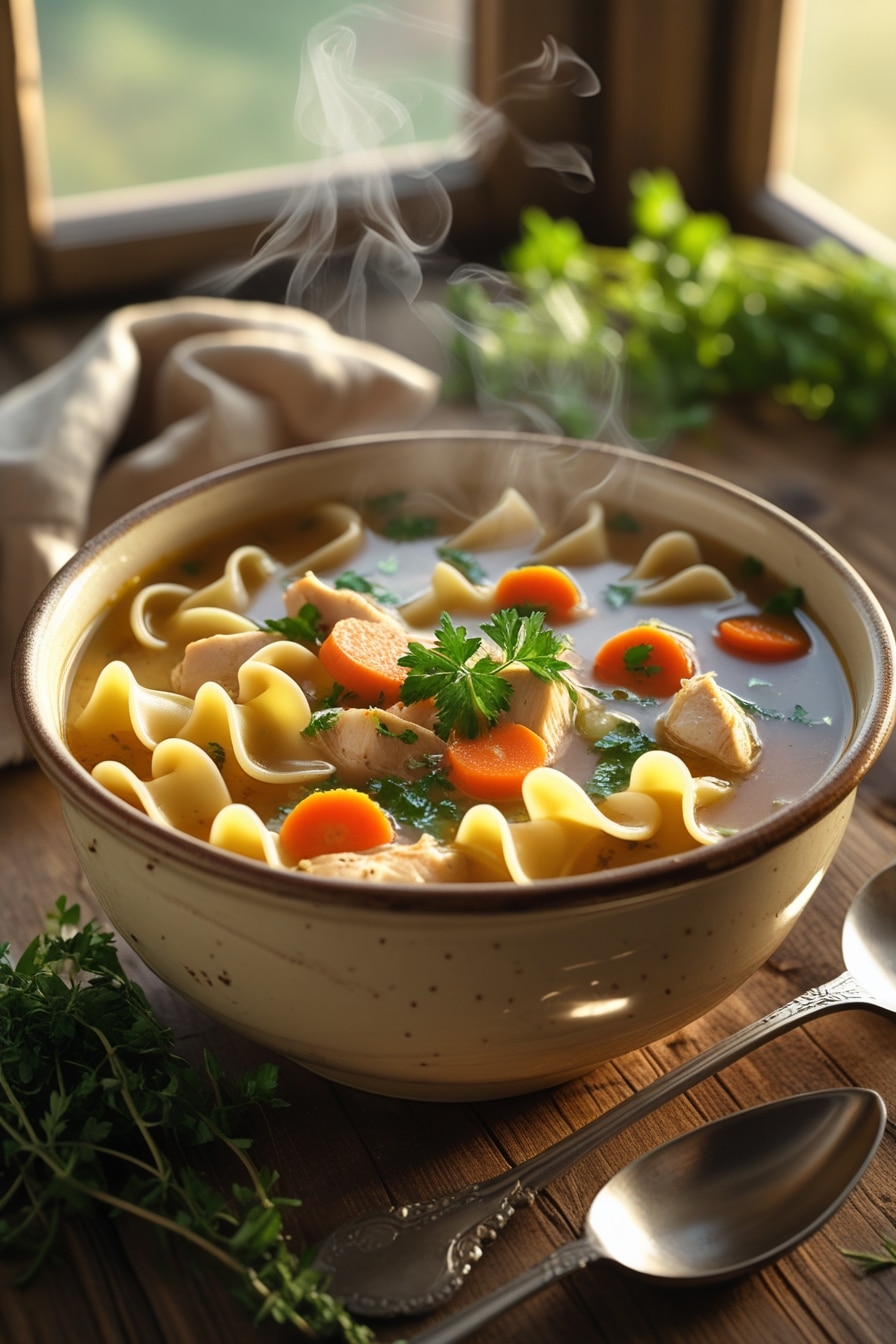 Easy Creamy Chicken Noodle Soup