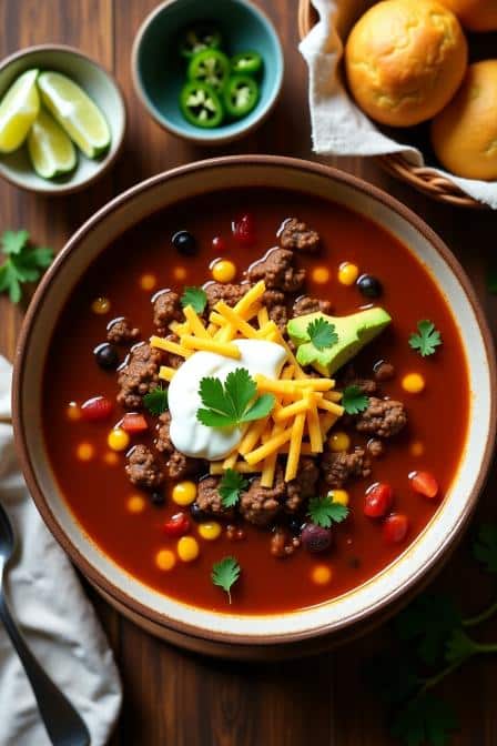 Hearty Crock Pot Taco Soup
