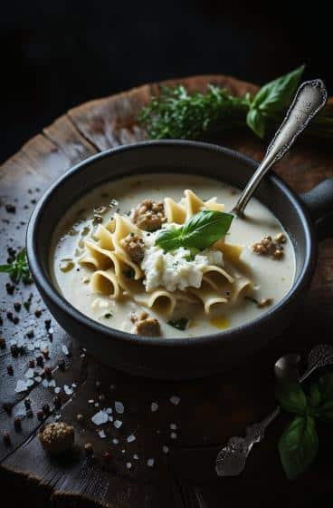 Creamy White Lasagna Soup Recipe