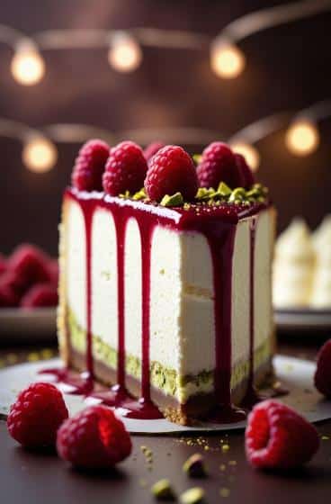 Lush Raspberry Pistachio Cheesecake Delight