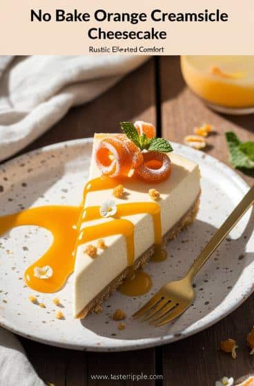 No Bake Orange Creamsicle Cheesecake