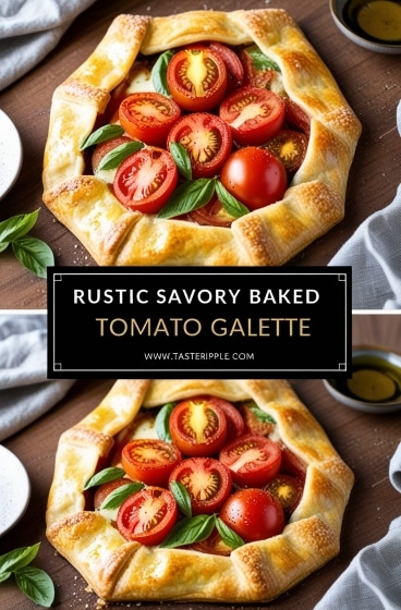Rustic Savory Baked Tomato Galette