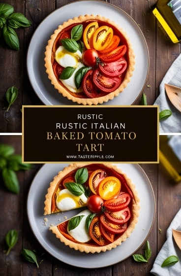 Rustic Italian Baked Tomato Tart
