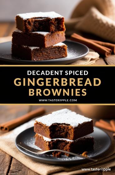Decadent Spiced Gingerbread Brownies