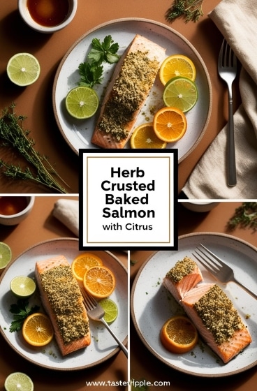 Herb Crusted Baked Salmon with Citrus