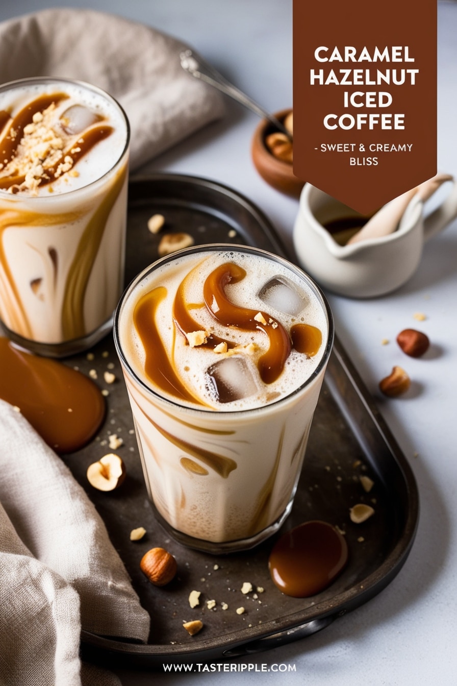 Caramel Hazelnut Iced Coffee – Sweet & Nutty