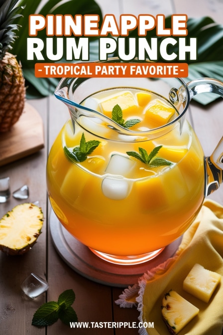 Pineapple Mango Rum Punch – Tropical Party Favorite