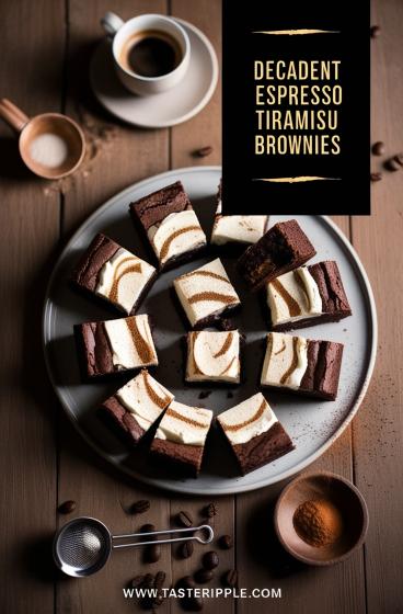 Decadent Italian Espresso Tiramisu Brownies