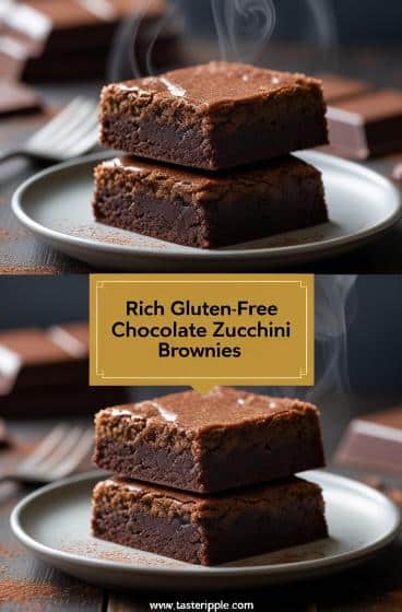 Rich Gluten-Free Chocolate Zucchini Brownies