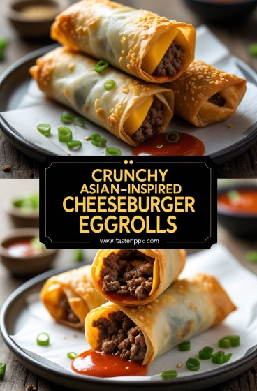 Crunchy Asian-Inspired Cheeseburger Eggrolls