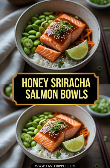 Honey Sriracha Salmon Bowls