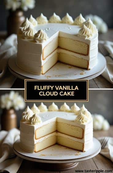 Fluffy Vanilla Cloud Cake