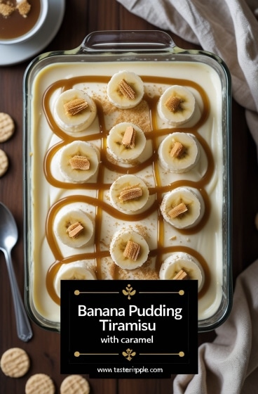 Banana Pudding Tiramisu with Caramel