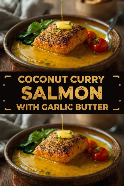 Coconut Curry Salmon with Garlic Butter
