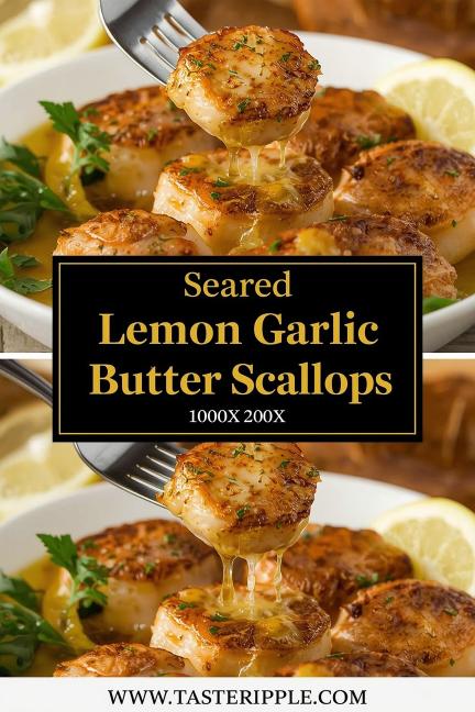 Seared Lemon Garlic Butter Scallops