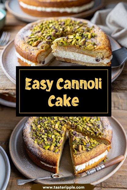 Easy Cannoli Cake