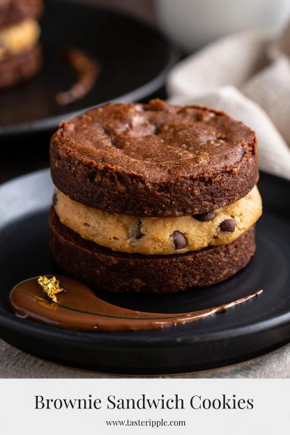 Brownie Cookie Dough Sandwich Cookies