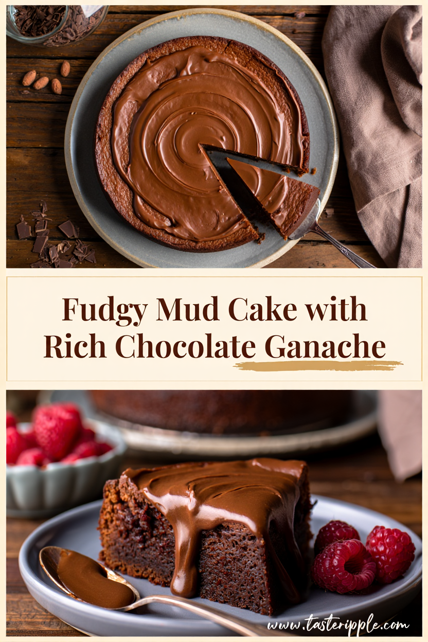 Fudgy Mud Cake with Rich Chocolate Ganache