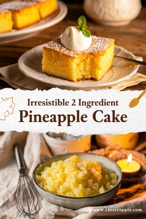 Irresistible 2 Ingredient Pineapple Cake
