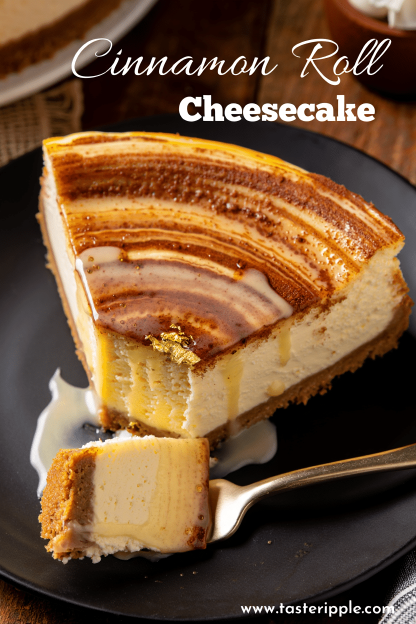 Fluffy Creamy Cinnamon Roll Cheesecake