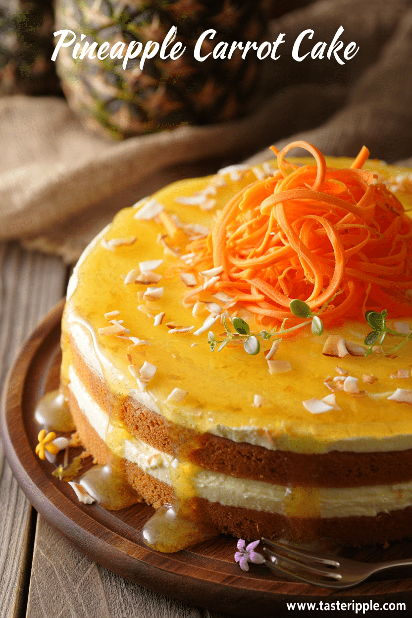 Hawaiian Pineapple Carrot Cream Cake