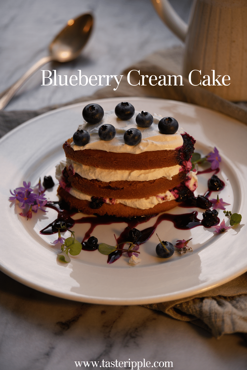 Nova Scotia Blueberry Cream Cake