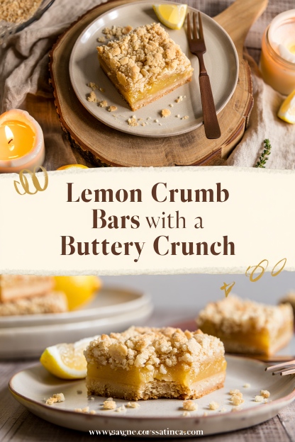 Lemon Crumb Bars with a Buttery Crunch