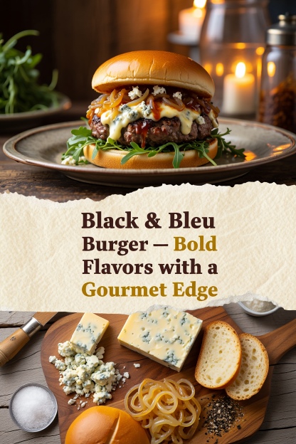 Black & Bleu Burger – Bold Flavors with a Gourmet Edge