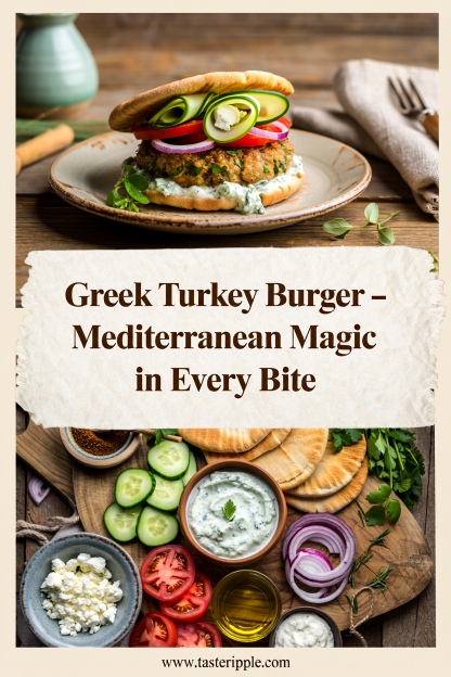 Greek Turkey Burger – Mediterranean Magic in Every Bite