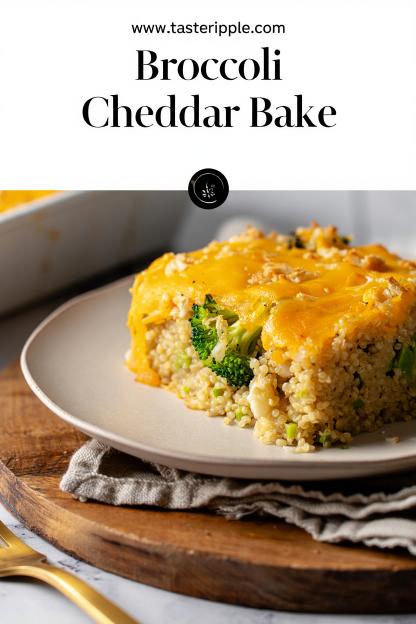 Cheesy Broccoli Cheddar Quinoa Bake