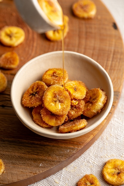 Cinnamon Sugar Air Fryer Banana Chips