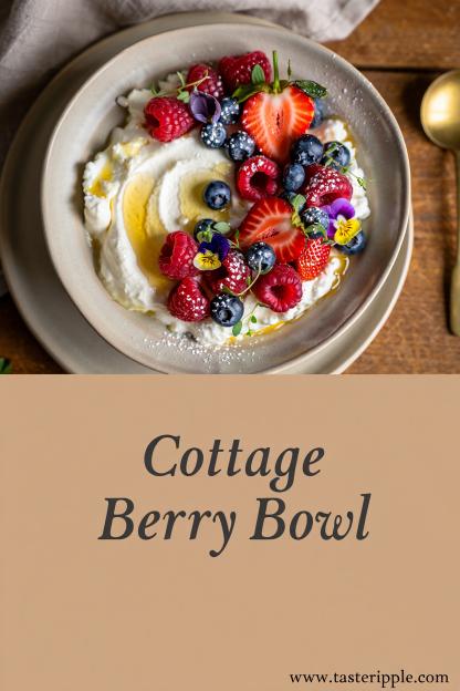 Fluffy Cottage Cheese Honey Berry Bowl