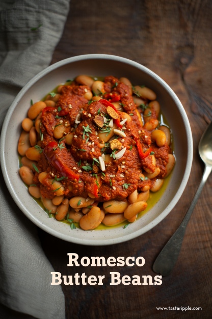 High Protein Romesco Butter Beans