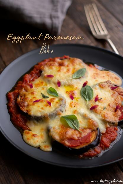 Tomato Eggplant Parmesan Bake
