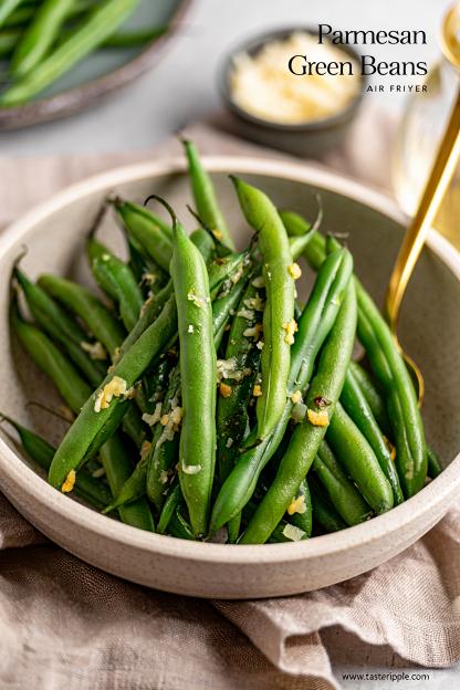 Crispy Air Fryer Garlic Parmesan Green Beans