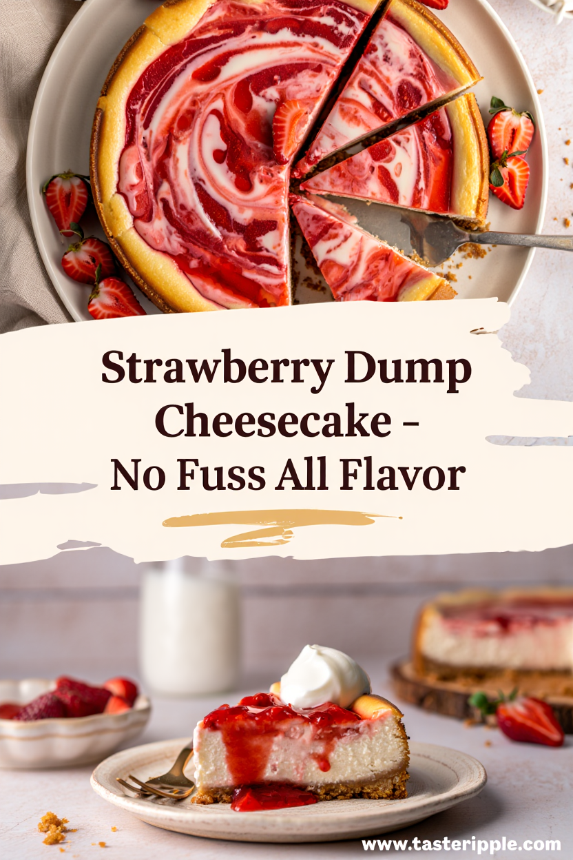 Strawberry Dump Cheesecake – No Fuss All Flavor