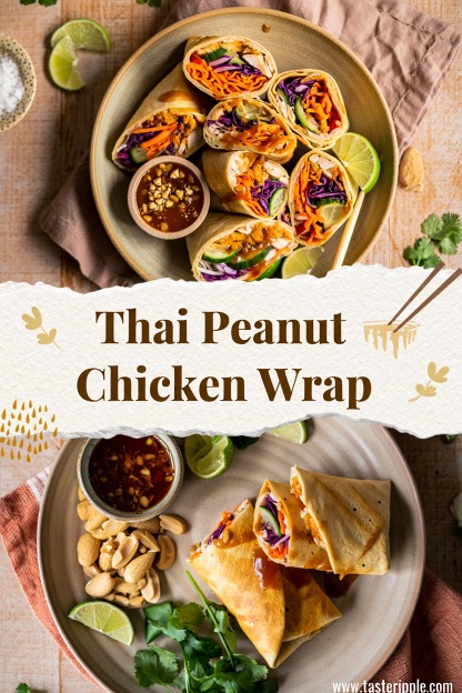 Thai Peanut Chicken Wrap