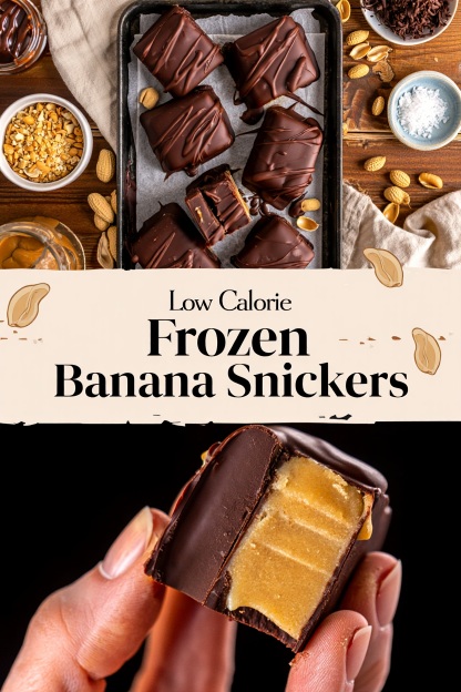Low Calorie Frozen Banana Snickers : The Healthier Sweet Treat That Actually Feels Indulgent
