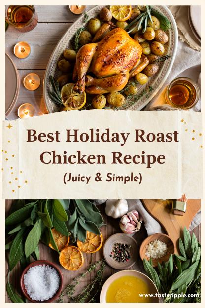 Best Holiday Roast Chicken Recipe (Juicy & Simple)