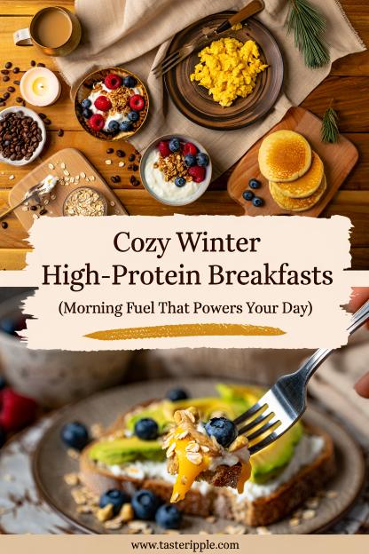 Start your mornings with Cozy Winter High-Protein Breakfasts—a collection of hearty, protein-packed dishes that are warm, comforting, and designed to fuel your day! From fluffy eggs to creamy, satisfying bowls, each bite is a cozy boost that keeps you energized without sacrificing flavor or comfort. Perfect for busy mornings or weekend meal prep that feels indulgent yet healthy. 🍳💪 Comfort food + high protein = your new go-to morning ritual. Tap now to try it and pin for your winter breakfast inspiration! Cozy Winter High-Protein Breakfasts (Morning Fuel That Powers Your Day)