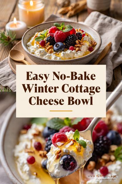 Easy No-Bake Winter Cottage Cheese Bowl