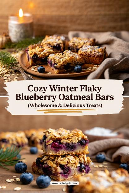 Cozy Winter Flaky Blueberry Oatmeal Bars (Wholesome & Delicious Treats)