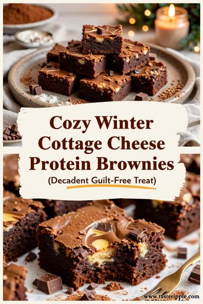 Cozy Winter Cottage Cheese Protein Brownies (Decadent Guilt-Free Treat)