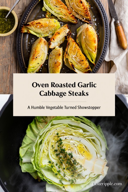 Oven Roasted Garlic Cabbage Steaks