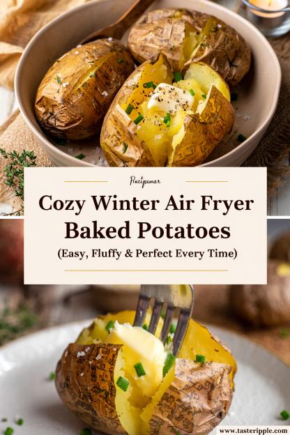 Cozy Winter Air Fryer Baked Potatoes (Easy, Fluffy & Perfect Every Time)
